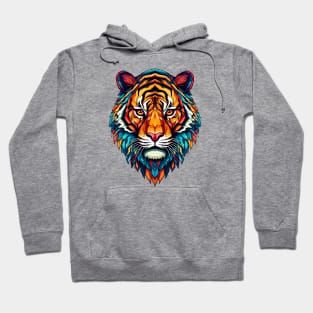 Colourful Geometric Tiger Hoodie